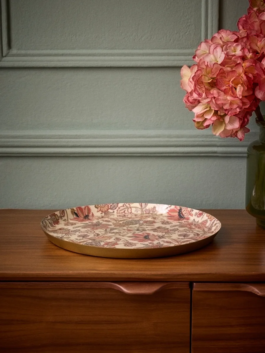 Plateau émaillé rond "Perse" – Image 2