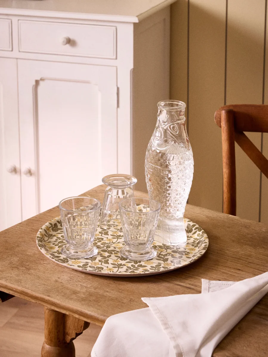 Plateau floral rond en bois – Image 5