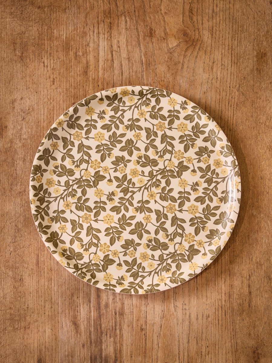 Plateau floral rond en bois – Image 3