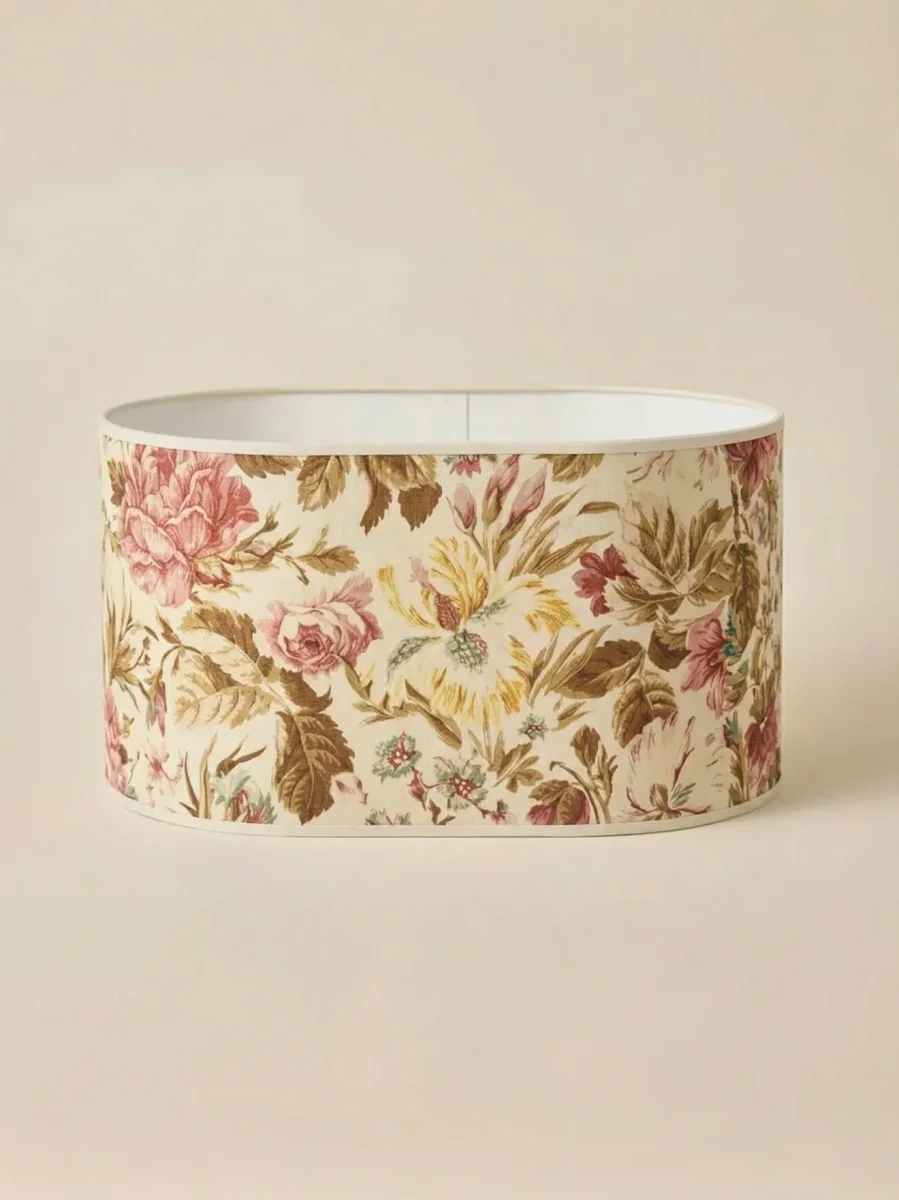 Abat-jour ovale imprimé fleurie - Grand modèle Victoire – Image 3
