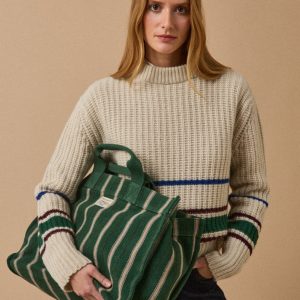 Maxi cabas rayé - Collaboration Moismont x Cyrillus