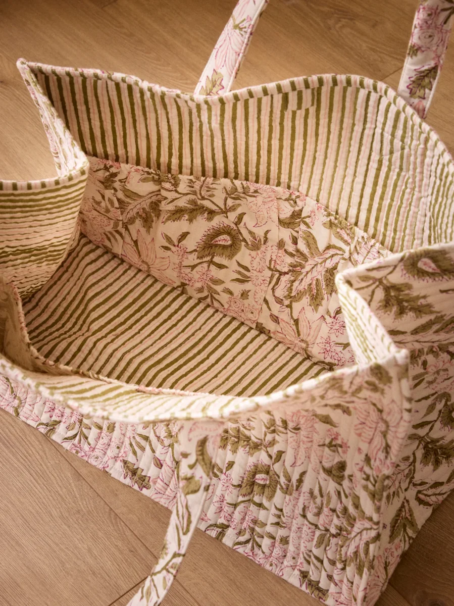 Sac cabas matelassé imprimé indien – Image 4