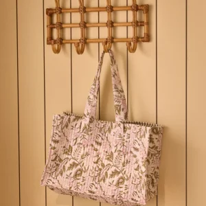 Sac cabas matelassé imprimé indien