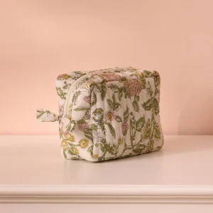 Trousse de toilette imprimé fleuri indien