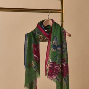 Écharpe imprimée en laine femme