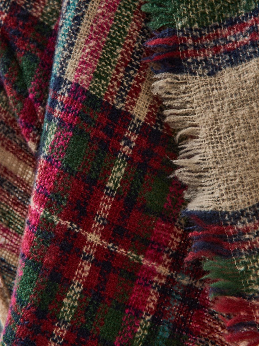 Écharpe triangle carreaux adulte – Image 4