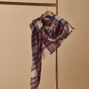 Écharpe triangle carreaux adulte