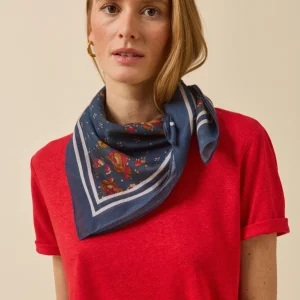 Foulard imprimé fleurs femme