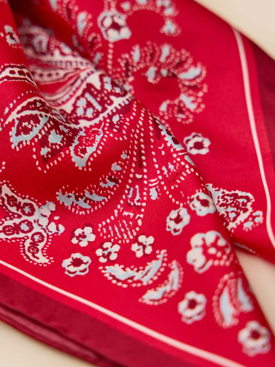 Foulard soie femme motif Paisley – Image 4