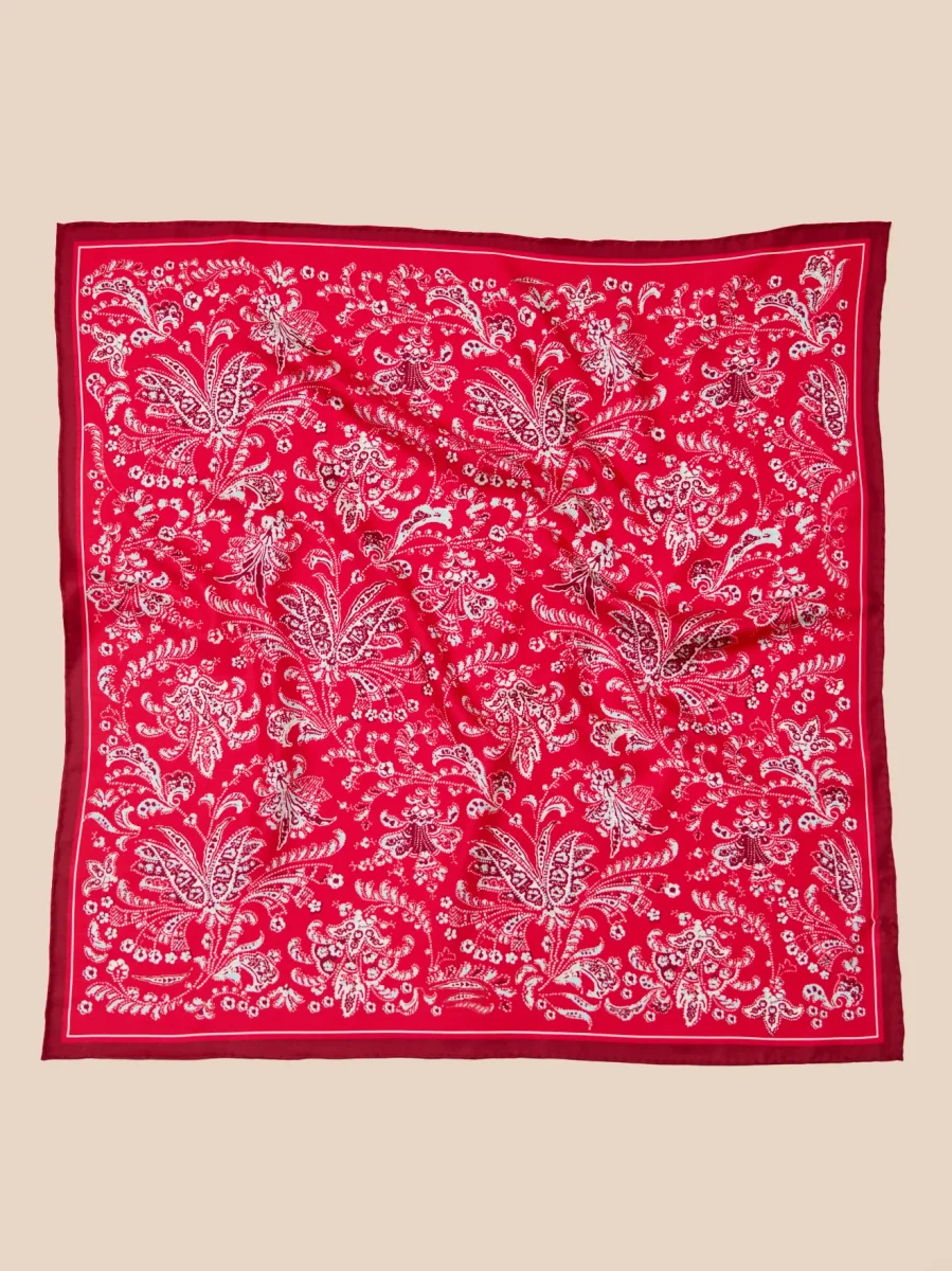 Foulard soie femme motif Paisley – Image 3