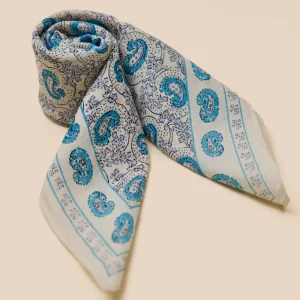Foulard coton femme motif Paisley
