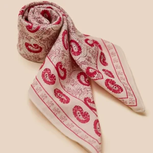 Foulard coton femme motif Paisley