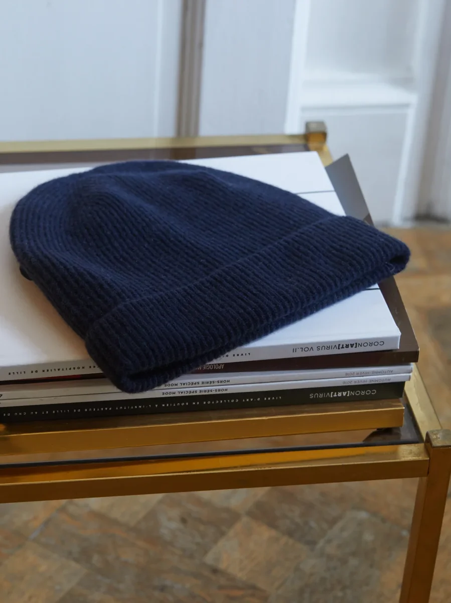 Bonnet maille côtelée adulte - collection cachemire