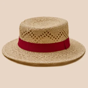 Chapeau de paille ajouré femme