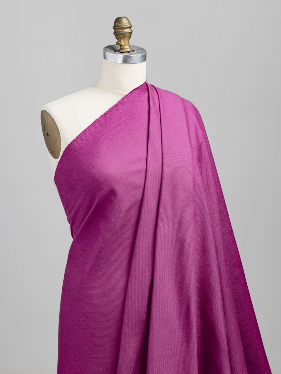 10oz Organic Cotton Stretch Bull Denim - Raspberry – Image 4