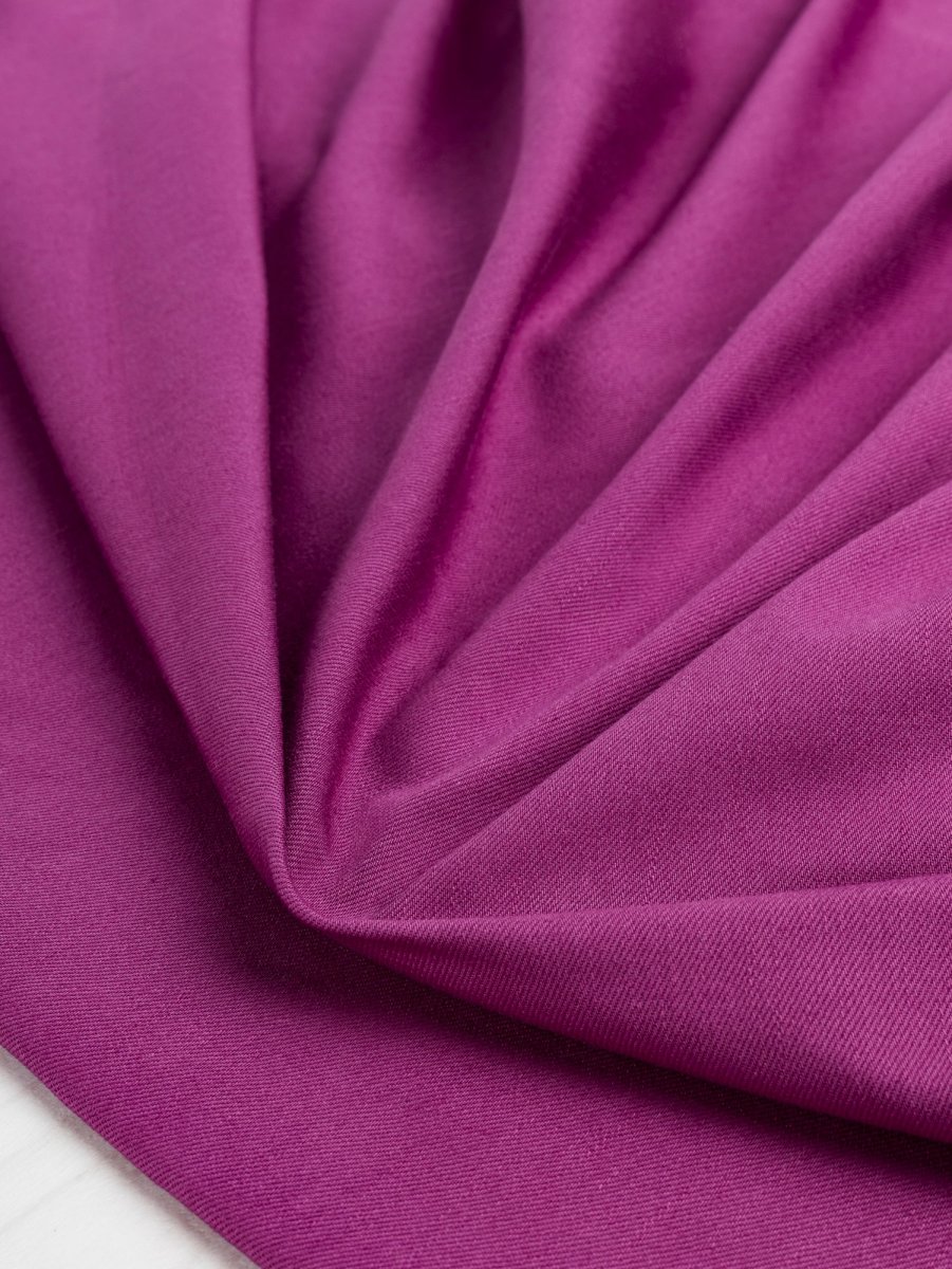 10oz Organic Cotton Stretch Bull Denim - Raspberry – Image 5