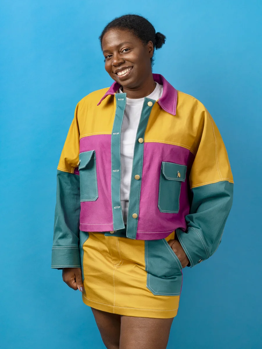 10oz Organic Cotton Stretch Bull Denim - Teal – Image 3