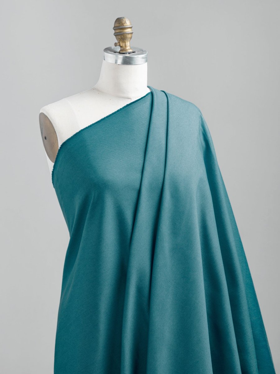 10oz Organic Cotton Stretch Bull Denim - Teal - Swatch – Image 2