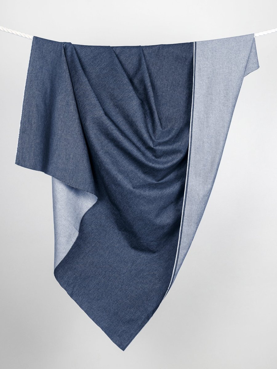 12oz Non Stretch Eco Denim - Mid Blue - Swatch