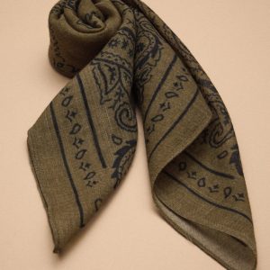 Bandana imprimé en laine unisexe