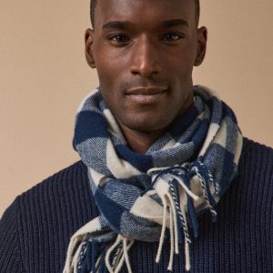 Écharpe carreaux adulte en laine