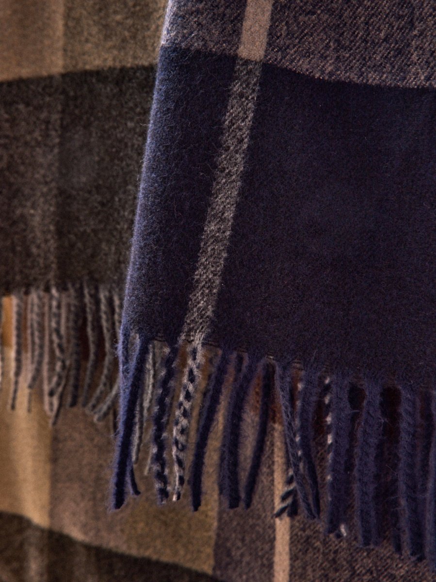 Écharpe frangée grands carreaux homme – Image 5