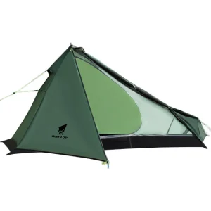 Tente 1 place double paroi ultra-légère, entrée latérale