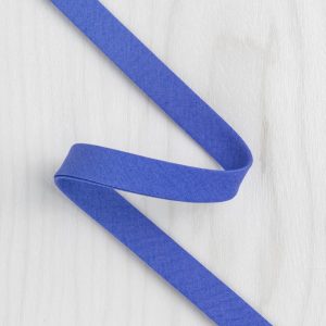 Double-Fold Cotton Poplin Bias Tape - 13 mm (1/2") wide - Cerulean Blue