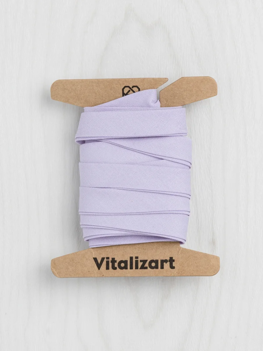 Double-Fold Cotton Poplin Bias Tape - 13 mm (1/2") wide - Lavender – Image 3