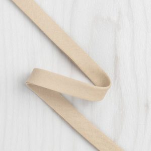 Double-Fold Cotton Poplin Bias Tape - 13 mm (1/2") wide - Oat