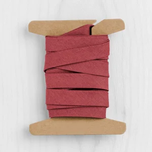 Double-Fold Cotton Poplin Bias Tape - 1/2" (13mm) wide - Red Earth