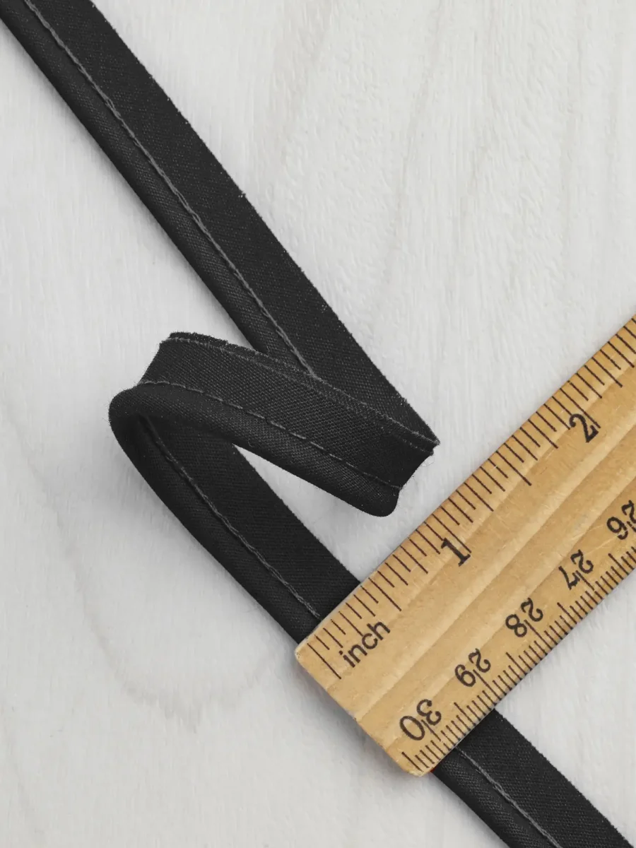 3mm (1⁄8″) Cotton Cord Piping Tape - Black – Image 3