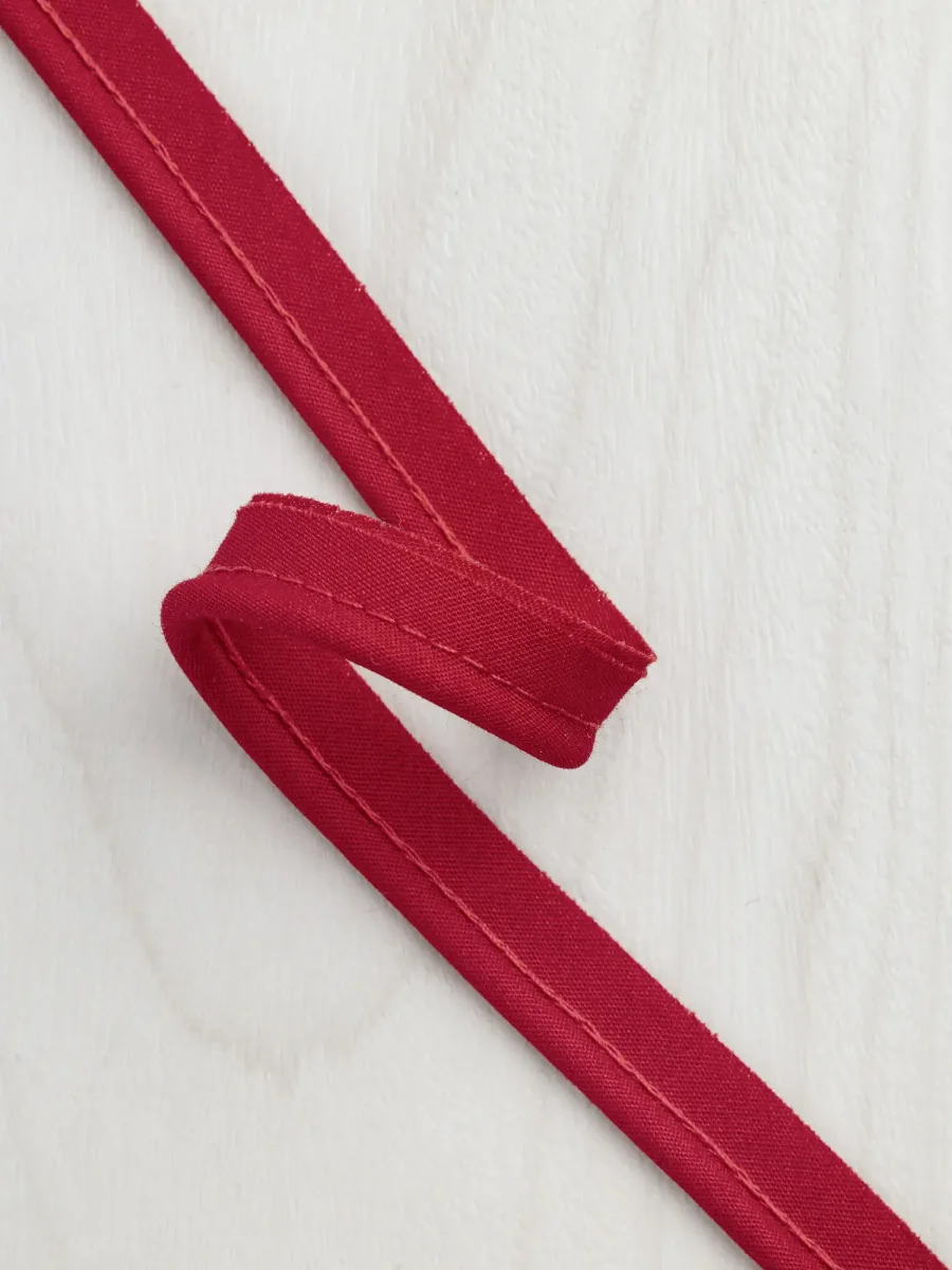 3mm (1⁄8″) Cotton Cord Piping Tape - Red – Image 2