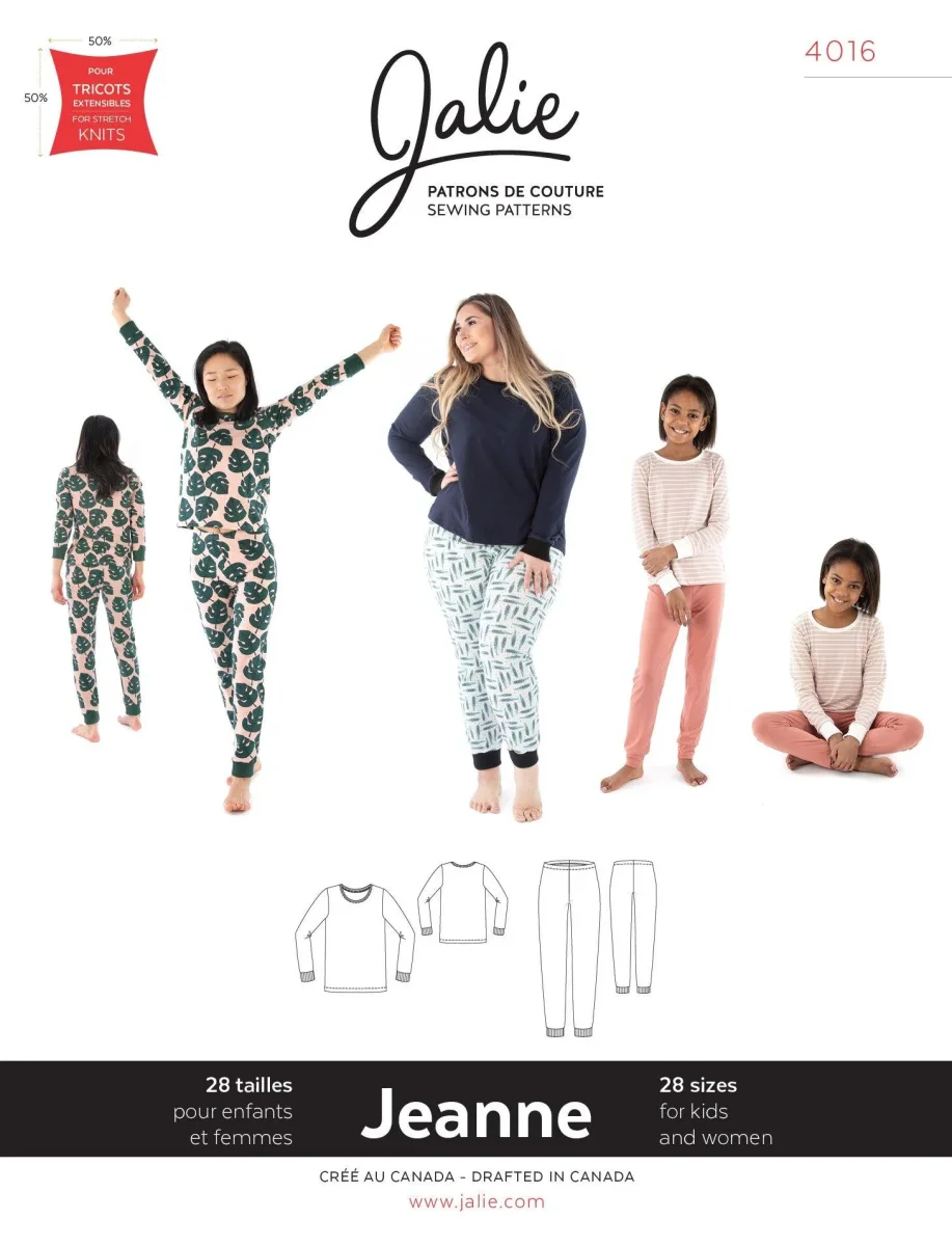 Jalie Sewing Pattern - Jeanne Knit PJ Set – Image 5