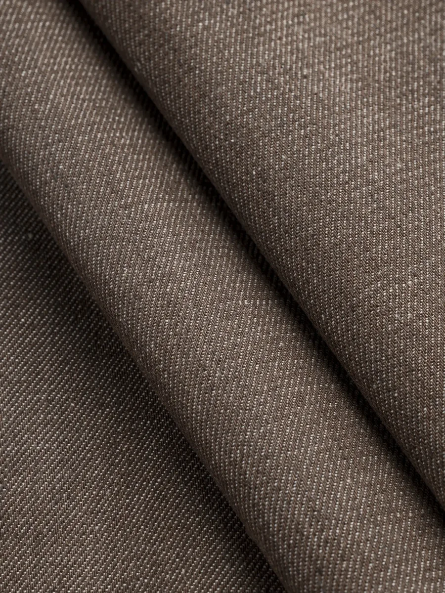 5 oz Recycled Cotton Denim Shirting - Brown – Image 2
