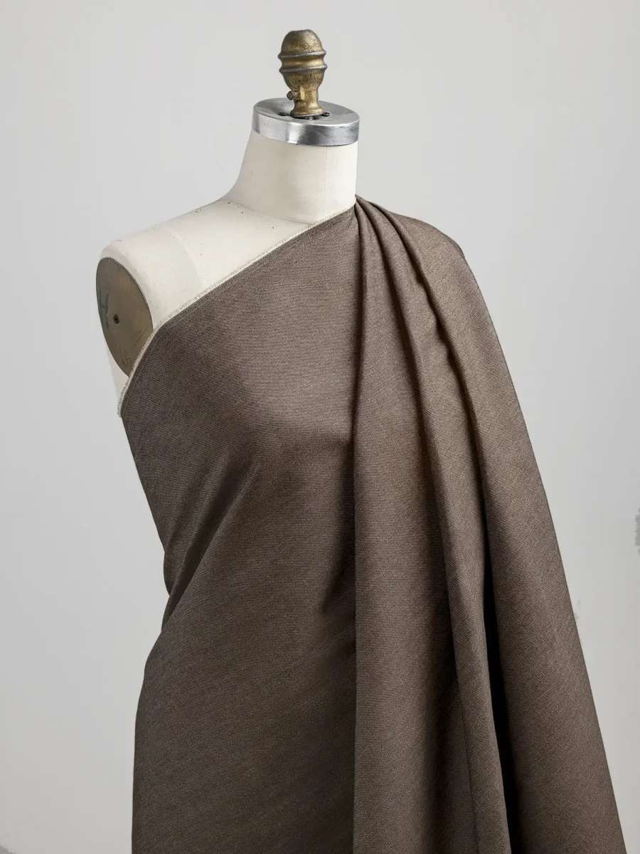 5 oz Recycled Cotton Denim Shirting - Brown – Image 3