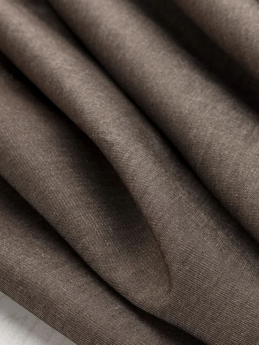 5 oz Recycled Cotton Denim Shirting - Brown – Image 4