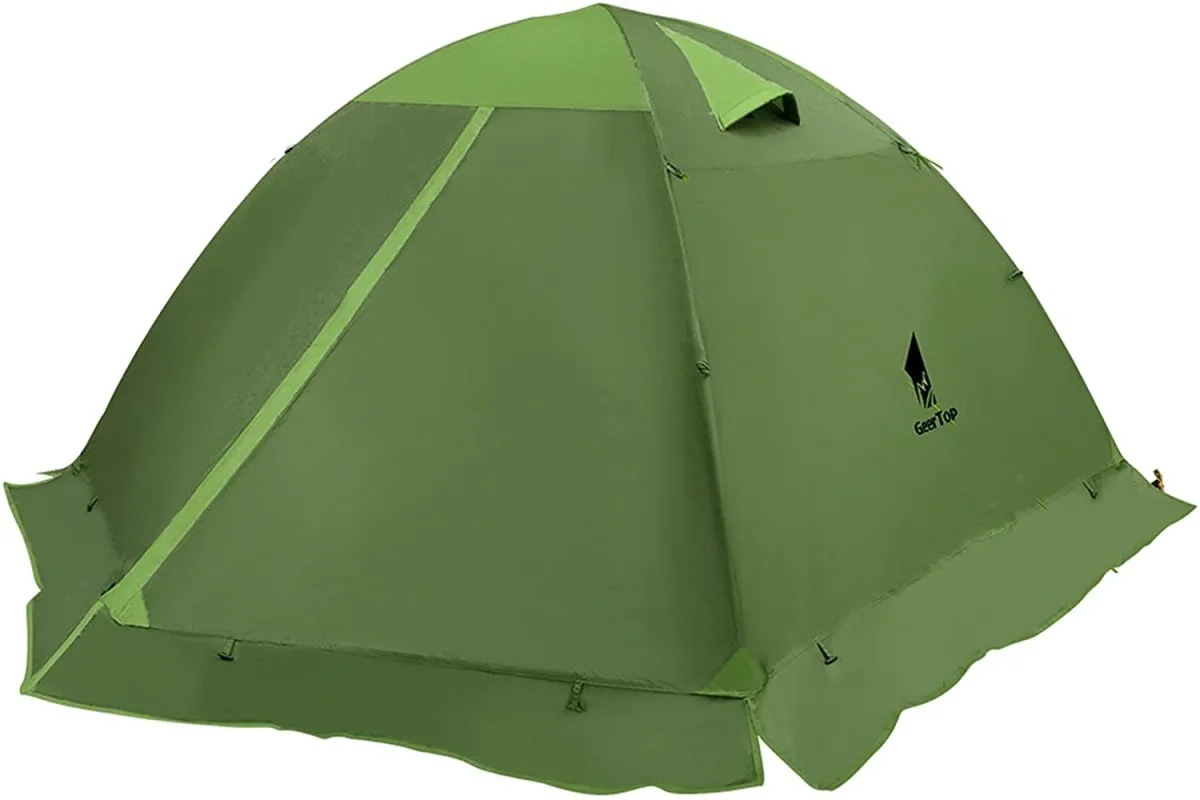 Tente 2 places camping double toit, polyester 210T et sol Oxford 210D – Image 4