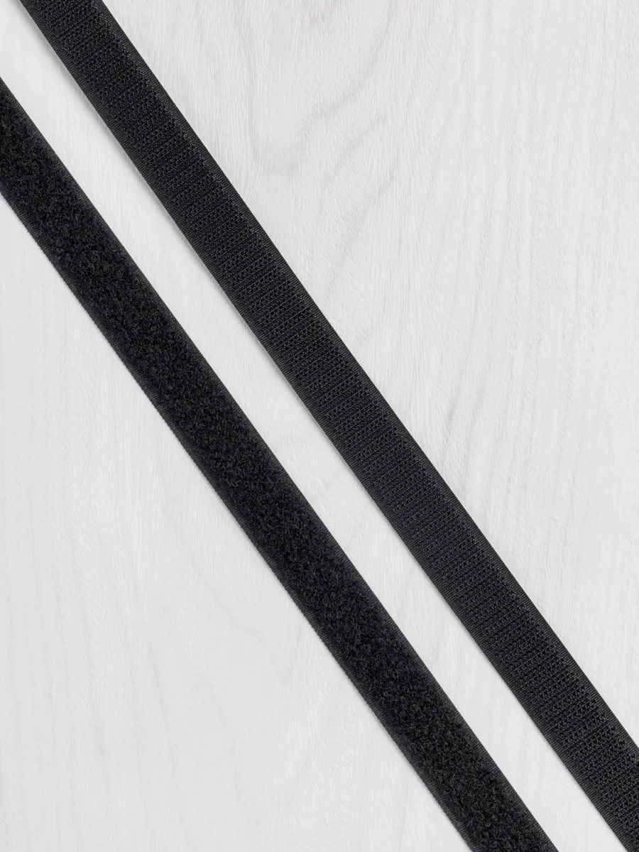 Deadstock Sew-in Hook and Loop Fastener Black – Image 3