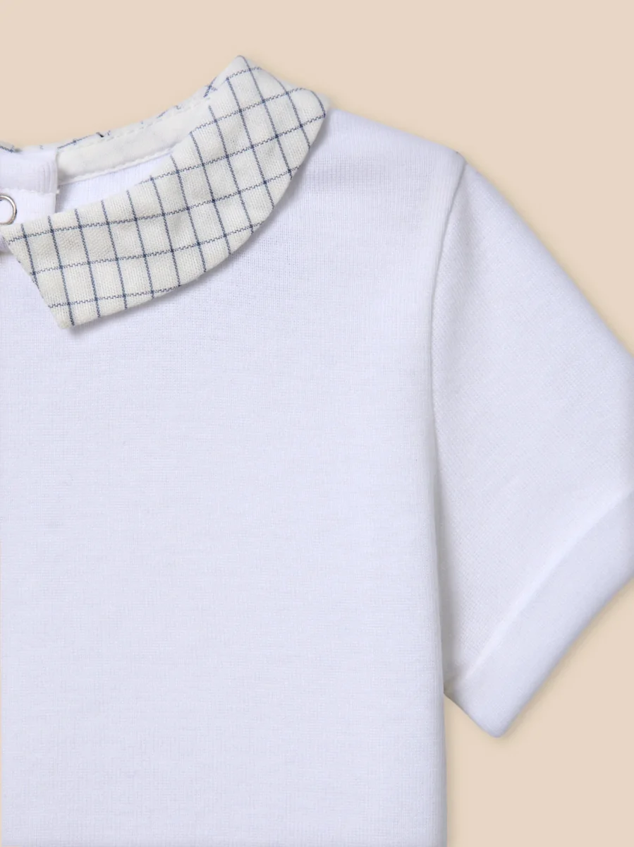 T-shirt col en seersucker Bébé - Coton biologique – Image 4