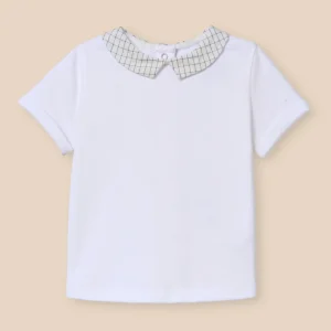 T-shirt col en seersucker Bébé - Coton biologique