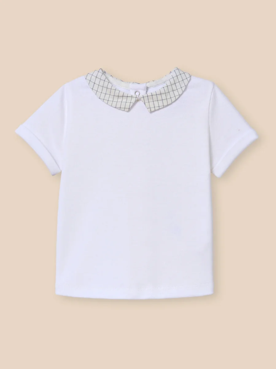 T-shirt col en seersucker Bébé - Coton biologique – Image 2