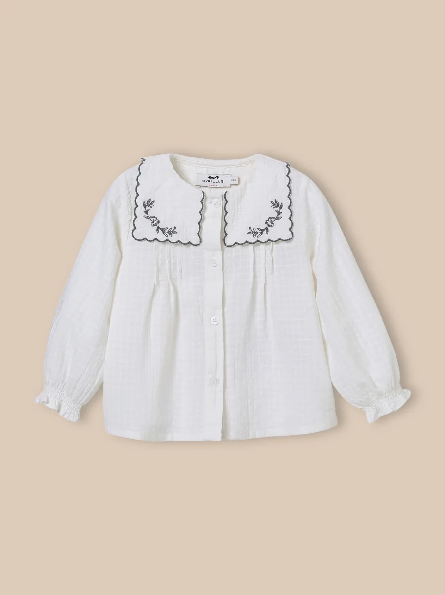 Blouse col brodé bébé – Image 2