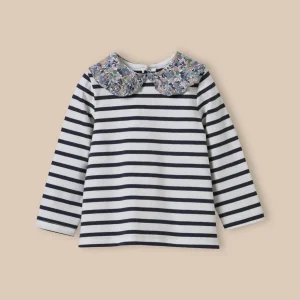 T-shirt col en tissu Liberty Bébé - Coton biologique
