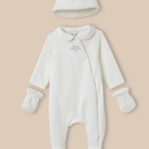 Set de maternité : dors-bien, bonnet et moufles