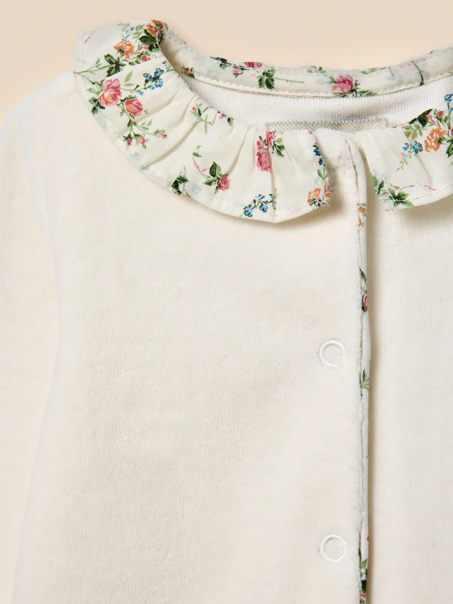 Dors-bien velours et tissu Liberty + doudou Bébé – Image 4