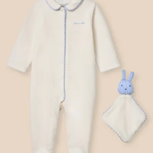 Dors-bien Bébé en velours et son doudou