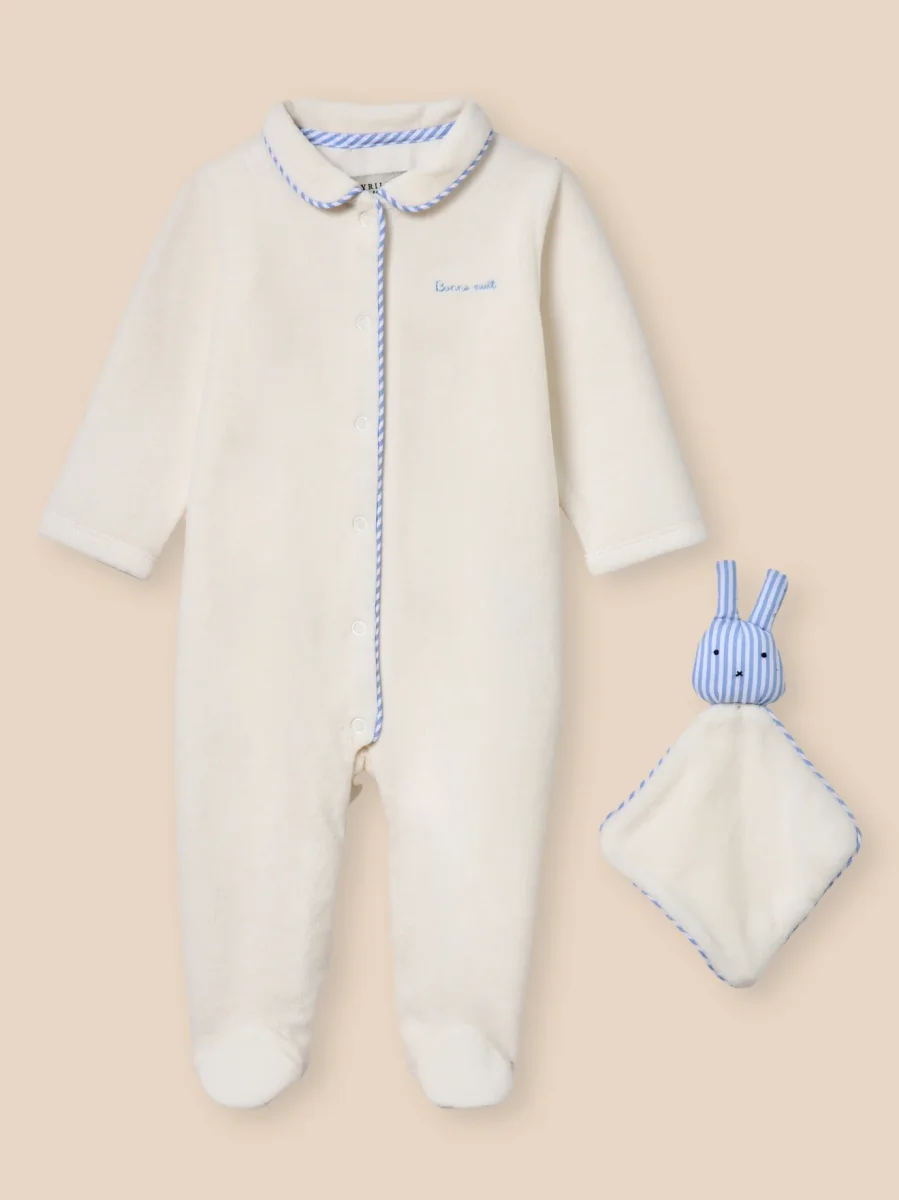 Dors-bien Bébé en velours et son doudou – Image 2