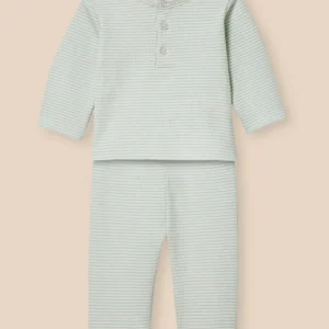 Pyjama rayé en côtes Bébé