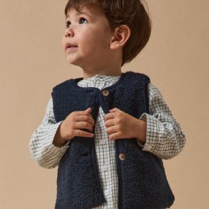 Veste sans manches en sherpa Bébé
